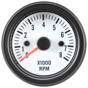 Manómetro presión turbo 52mm- Serie clásica blanca (Auto Style)