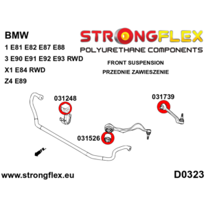 031739a front wishbone bush sport polyurethane drift motorsport bmw series 1 i e81 e82 e87 e88 3 v e90 e91 e92 e93 rwd z4 ii1